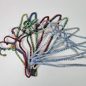 Vintage Crochet Wire Clothes Hangers SET OF 10 Multicolor